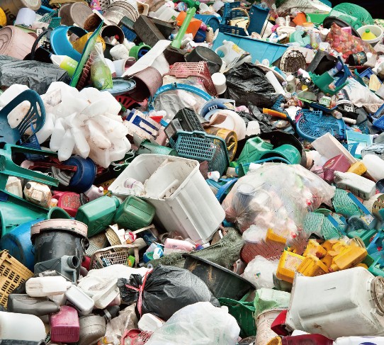 Tri de flocons de plastique mélangés de grande taille